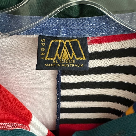Vintage 90s Australia Multicolour Rugby Polo Shirt - Picture 3 of 4